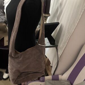 Elizabeth & James suede taupe large HoBo Bag.
